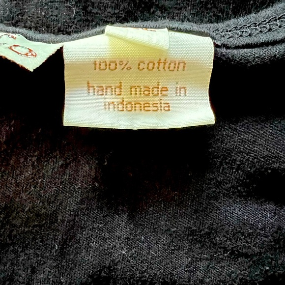 LA Blend Black Cotton Tunic T-Shirt with White Floral Embroidery - Picture 11 of 12